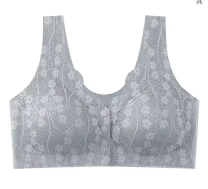 Sujetador de Botones Frontales sin Costuras para Dormir con Abertura Frontal