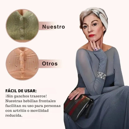 Sujetador de Botones Frontales sin Costuras para Dormir con Abertura Frontal