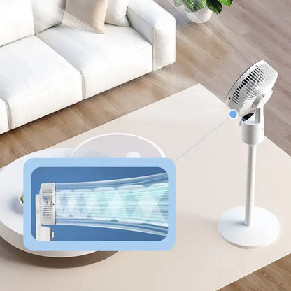Ventilador de Pie Eléctrico Oscilante con Altura Ajustable ➕ Envío Gratis